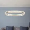 Crystal chandelier, ring, silver, modern glamor pendant lamp for the living room, adjustable ECLIPSE