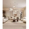 Swivel armchair modern round designer boucle beige LONDON OUTLET