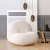 Swivel armchair modern round designer boucle beige LONDON OUTLET