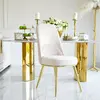 Glamor chair, modern, upholstered, designer, for the dining room, for the dressing table, beige gold SAVOY