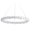 Glamor crystal round chandelier, silver ICE