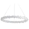 Glamor crystal round chandelier, silver ICE