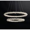 Glamorous ICE M crystal LED ceiling chandelier, round, modern silver
