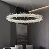 Glamor crystal round chandelier, silver ICE