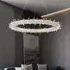 Glamor crystal round chandelier, silver ICE