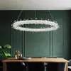 Glamor crystal round chandelier, silver ICE