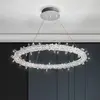 Glamor crystal round chandelier, silver ICE