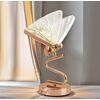 Crystal table lamp MOTYL, gold, glamorous night lamp, modern