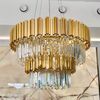 Luksusowy żyrandol kryształowy okrągły, duża lampa wisząca złota do salony EMPIRE XL