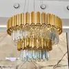 Round gold chandelier with EMPIRE XL crystals