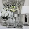 Crystal candlestick on silver pedestal FLAVIO O L