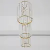 Crystal chandelier, glamor pendant lamp, oblong, gold, designer, exclusive, with glass shades, over the island STARS L