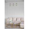 Crystal chandelier, glamor pendant lamp, oblong, gold, designer, exclusive, with glass shades, over the island STARS L