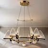 Crystal chandelier MOTYL glamour, gold, designer, exclusive in a modern style, round pendant lamp