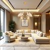 Crystal chandelier MOTYL glamour, gold, designer, exclusive in a modern style, round pendant lamp