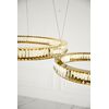 Żyrandol kryształowy złoty nowoczesny, ring, lampa wisząca glamour ECLIPSE