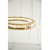 Żyrandol kryształowy złoty nowoczesny, ring, lampa wisząca glamour ECLIPSE