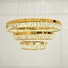 Crystal chandelier, gold, designer, exclusive in a modern style, ring, hanging lamp BELLINI XL