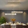 Modern BLOOM chandelier, silver, glamorous, above the table, above the island, oblong