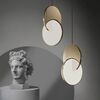 Modern chandelier PLANET, glamorous pendant lamp, gold, round, designer, exclusive, for the island