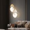 Modern chandelier PLANET, glamorous pendant lamp, gold, round, designer, exclusive, for the island