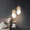 Modern chandelier PLANET, glamorous pendant lamp, gold, round, designer, exclusive, for the island