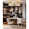 Exclusive glamorous dining chair, beige, white PALACE