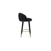 Upholstered glamor stool for dining room, bar, island beige gold DIANA