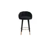 Upholstered glamor stool for dining room, bar, island beige gold DIANA