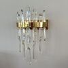 Crystal, gold, glamor wall lamp, designer wall lamp BULGARI