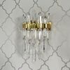 Crystal, gold, glamor wall lamp, designer wall lamp BULGARI