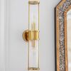 Crystal, gold, glamor, oblong wall lamp, RONALD designer wall lamp
