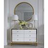 Lorenzo M Gold Glamour wooden lacquered chest of drawers with steel legs