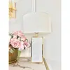 Glamorous table lamp, classic, modern, hamptons, rectangular with white shade gold VERONICA OUTLET