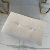Glamorous, upholstered, modern, beige CARDINALE bench
