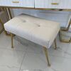 Glamorous, upholstered, modern, beige CARDINALE bench