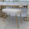 Glamorous, upholstered, modern, beige CARDINALE bench
