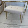 Glamorous, upholstered, modern, beige CARDINALE bench
