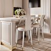 Luxurious dining stool glamour, beige, white PALACE