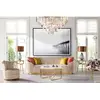 Glamorous sofa exclusive for living room, beige gold FLORENCE
