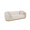 Glamorous sofa exclusive for living room, beige gold FLORENCE