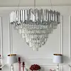 Żyrandol kryształowy glamour, ekskluzywna lampa wisząca srebrna do salonu ROYAL