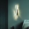 CRYSTAL silver crystal wall lamp, glamorous, oblong, designer wall lamp