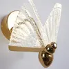 Kinkiet złoty nowoczesny, Lampa ścienna glamour MOTYL