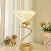Crystal table lamp MOTYL, gold, glamorous night lamp, modern