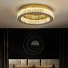 CRYSTAL crystal ceiling lamp, gold, designer, exclusive in a modern style, round, ring, ceiling lamp