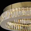 Plafon kryształowy złoty, lampa sufitowa glamour nowoczesna CRYSTAL 50 cm