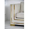 Glamor sofa for the living room, foldable, designer, modern with gold slats PALACE