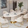 Gold table with marble top, glamour for the dining room, modern, designer, ROYAL OUTLET
