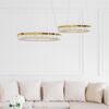BELLINI crystal chandelier gold, designer, exclusive in a modern style, ring, hanging lamp
